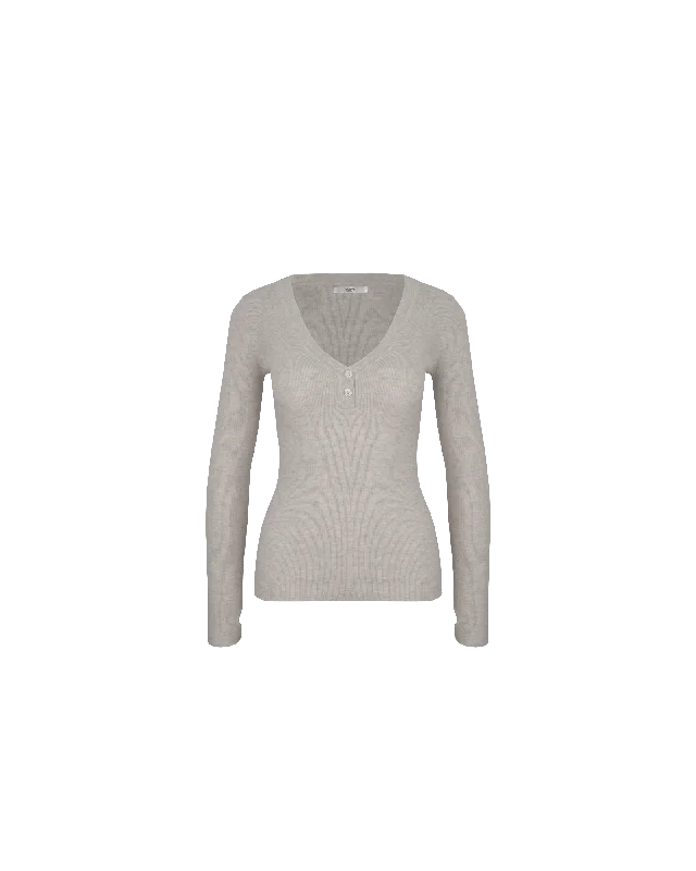 MILLA MERINO LONG SLEEVE GREY MARLE