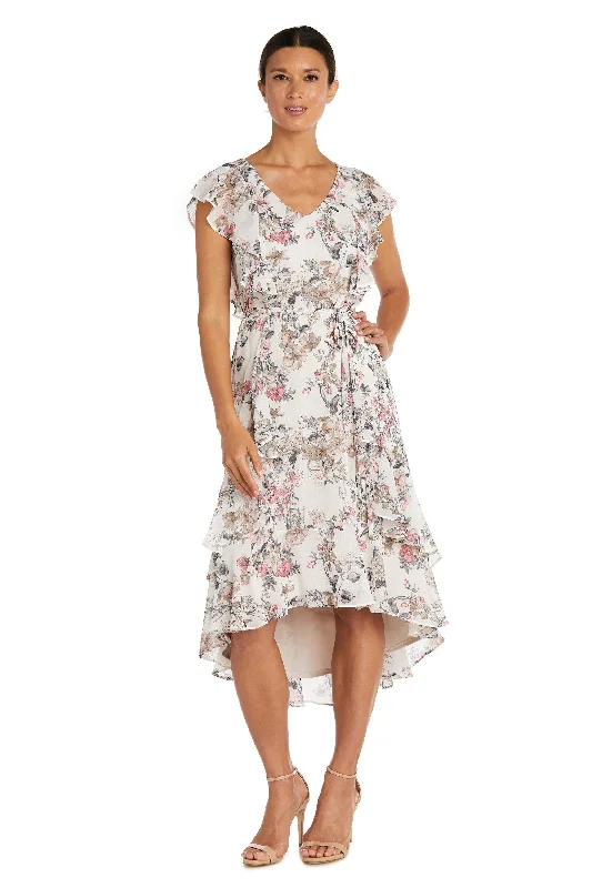 R&M Richards 7840 High Low Floral Chiffon Dress Sale