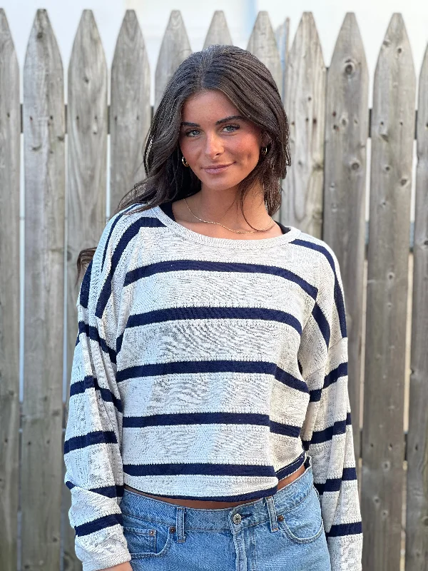 Cropped Striped Sweater