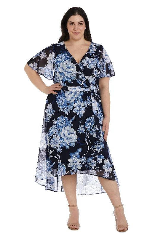 R&M Richards 9410W Plus Size Print High Low Dress Sale