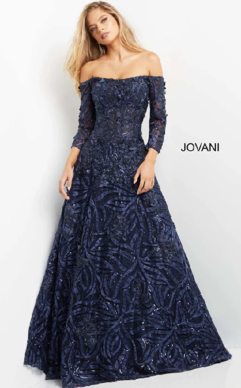 Jovani 06792 Mother of the Bride Off Shoulder A Line Dress