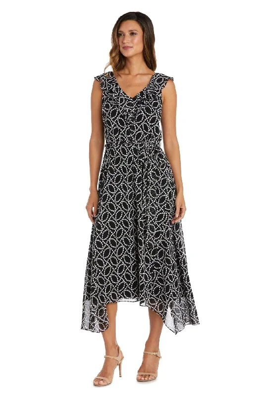 R&M Richards 9364P High Low Sleeveless Petite Dress