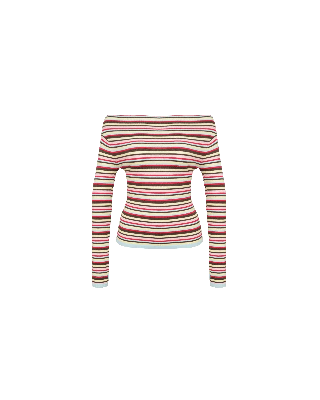 EMMA KNIT LONG SLEEVE  CANDY STRIPE