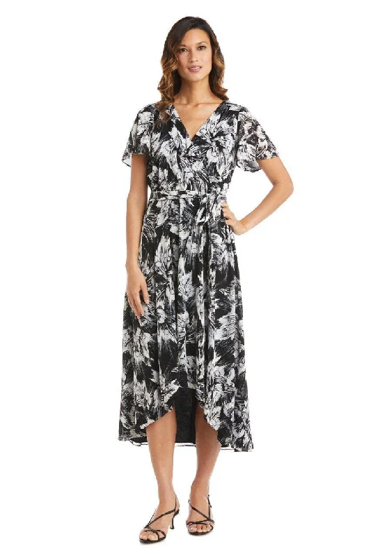 R&M Richards 7800 High Low Wrap Dress