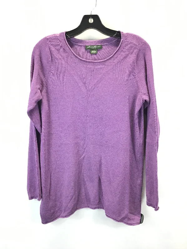 Sweater By Eddie Bauer In Purple, Size: M