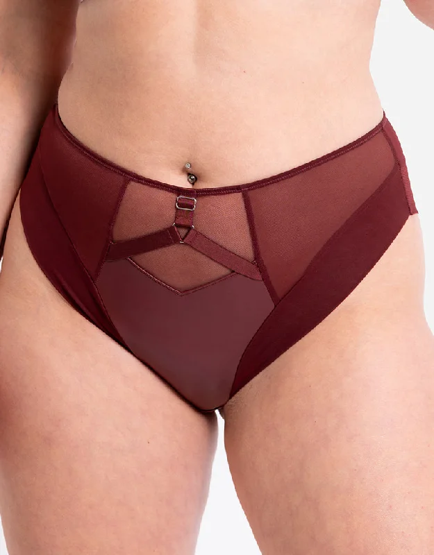 Curvy Kate Enclose High Waist Brief Oxblood