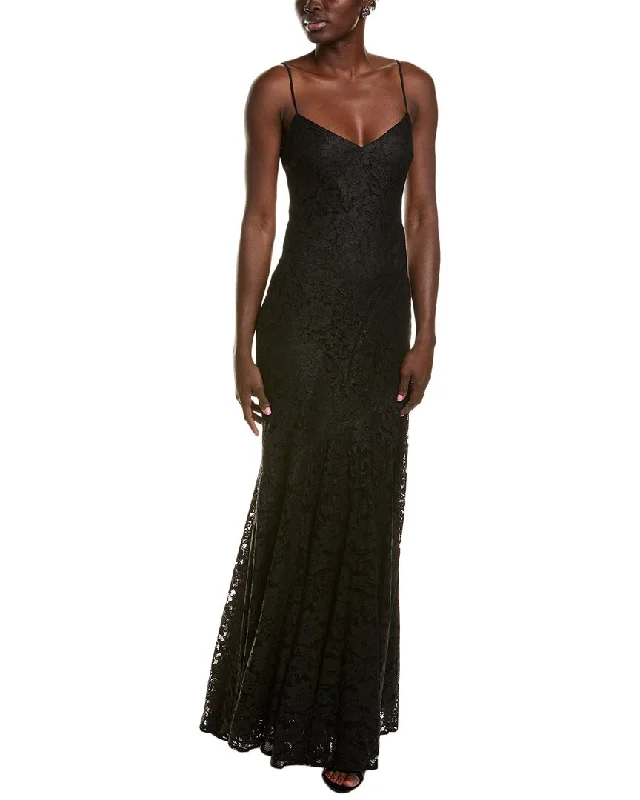 ML Monique Lhuillier Melina Lace Maxi Dress