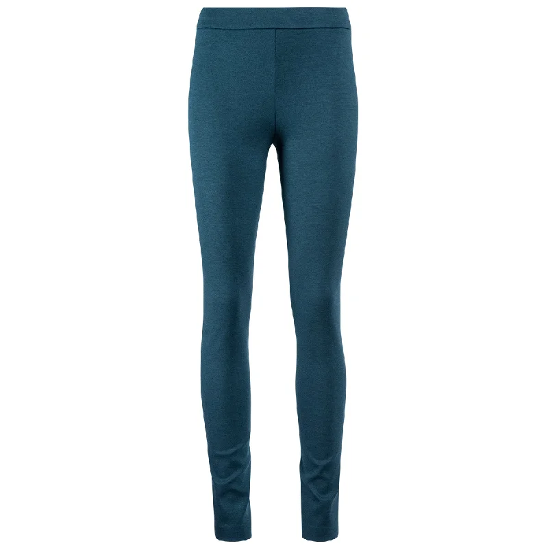 Melange Pull On Pant in Teal