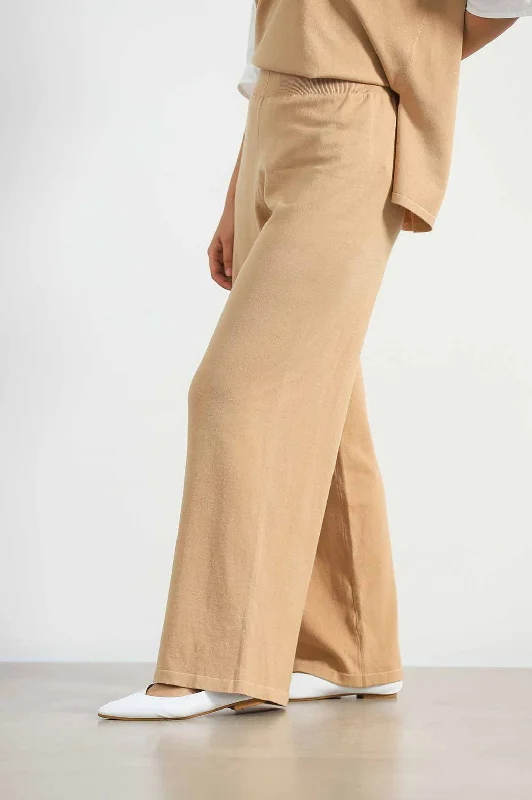 SOFT-KNIT STRAIGHT TROUSERS