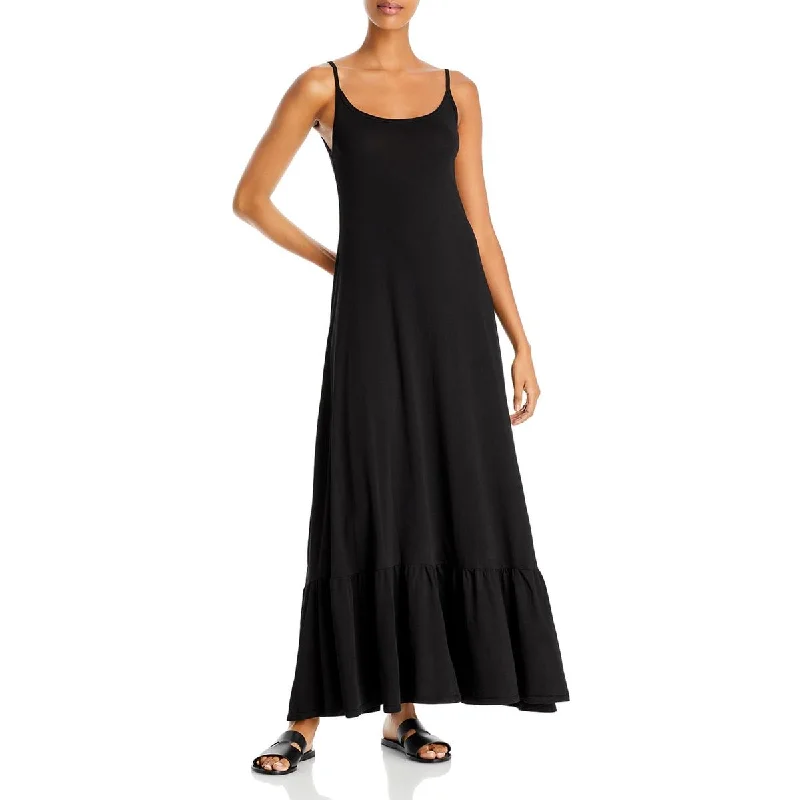 Womens Cotton Gathered Maxi Dress