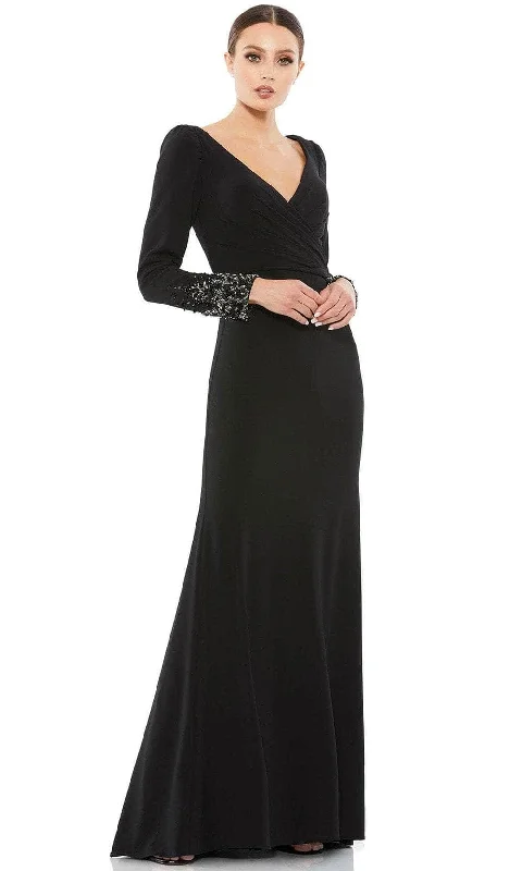 Mac Duggal 55712 - Embellished Long Sleeve Evening Gown