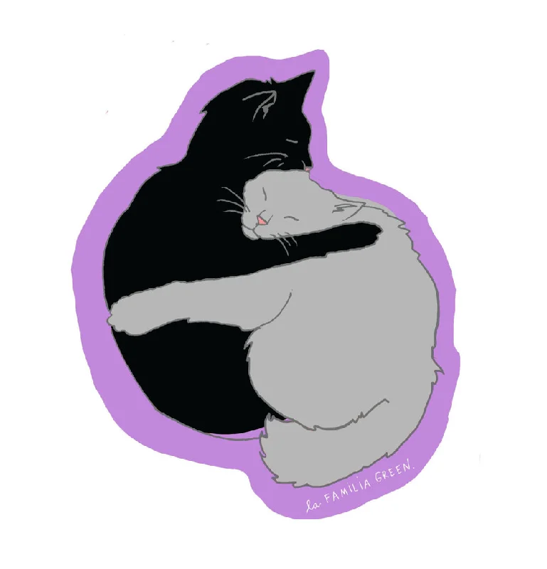 Cat Hugs Sticker from La Familia Green