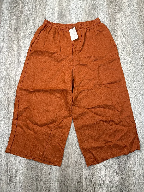 Pants Linen By LINTICO In Brown, Size: Xl