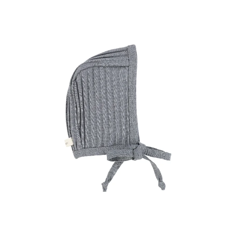 Lil Legs Wide Rib Bonnet - Muted Blue