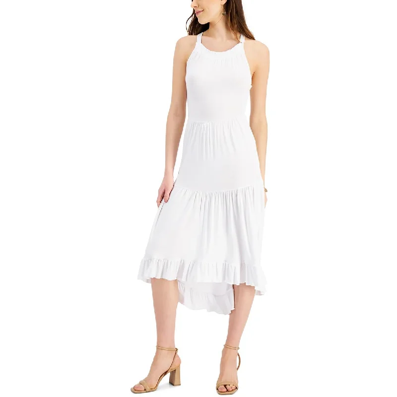 Womens Tie Neck Long Sundress