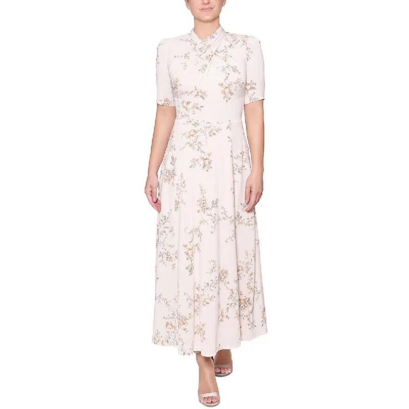 Womens Floral Pocket Maxi Dress