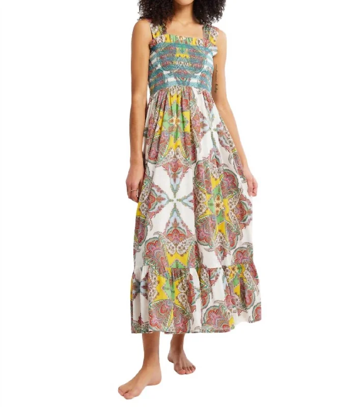 Garden Midi Dress In Kaleidoscope