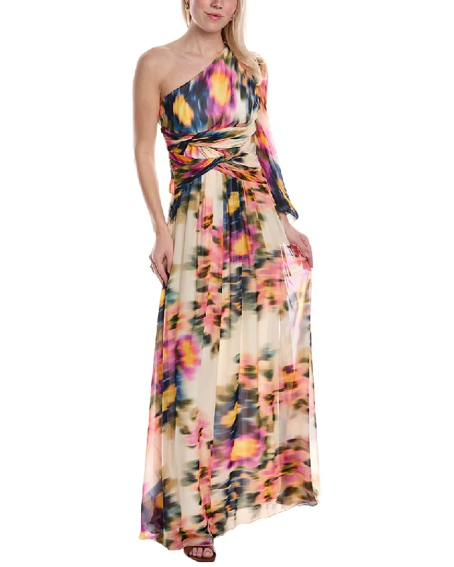 Carla Ruiz One-Shoulder Maxi Dress