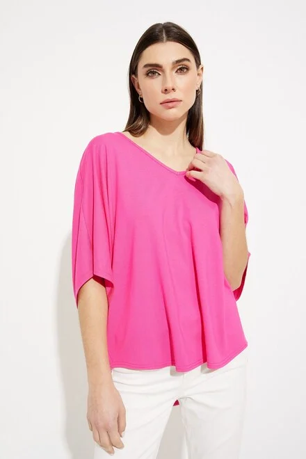 Joseph Ribkoff Deep -V- Loose-Fit Top