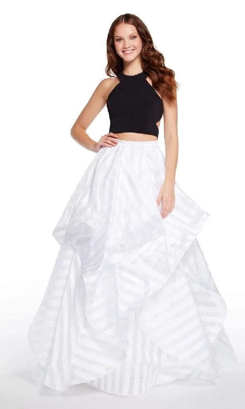 Alyce Paris 60149 - Halter Croptop Two Piece Ruffle Drape Prom Grown