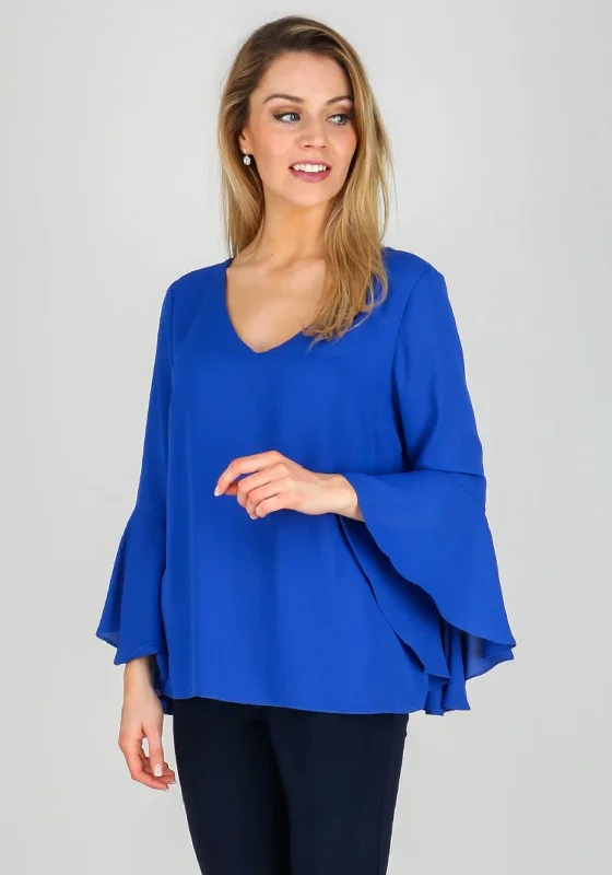 Joseph Ribkoff Vneck Bell Sleeve Chiffon Top 181290