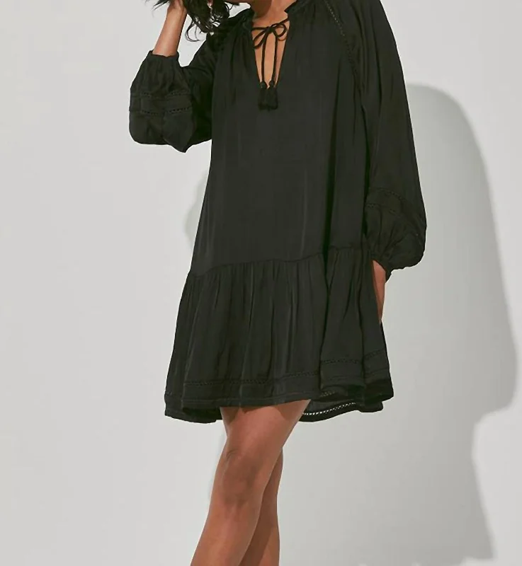 Rose Mini Dress In Black