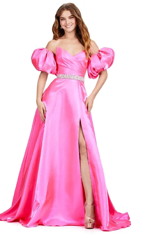 Ashley Lauren 11474 - Strapless Satin Prom Dress