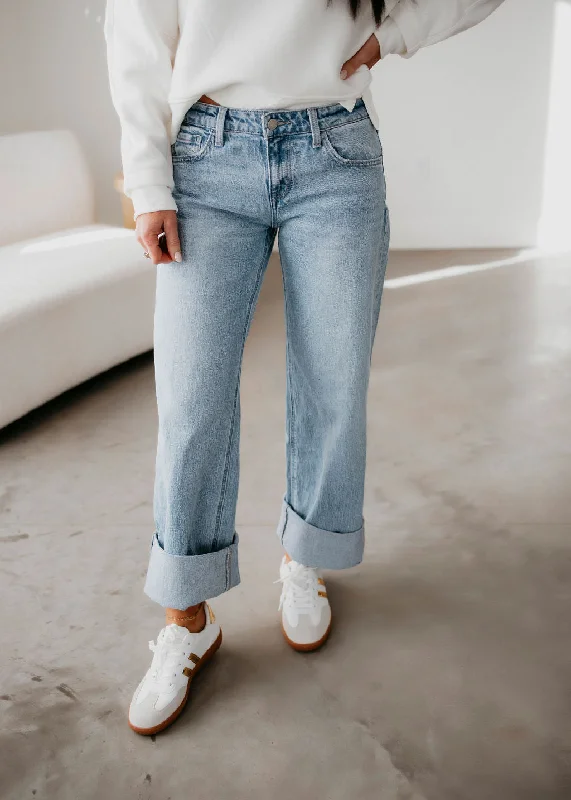 Laila Vervet Low-Rise Cuffed Jeans