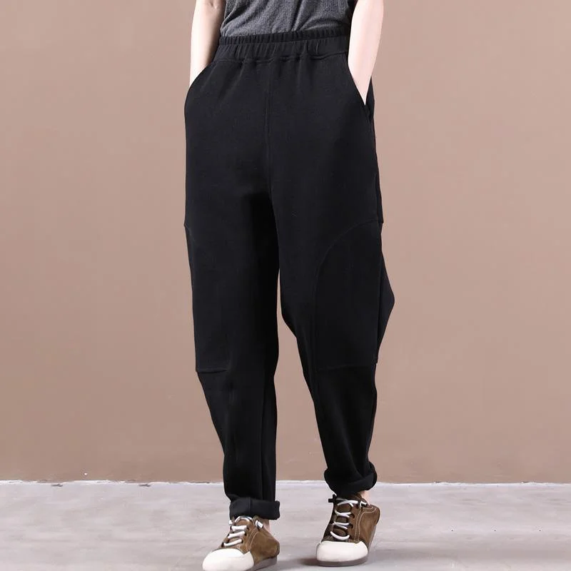 Trendy Plus Size Solid Pocket Casual Pants