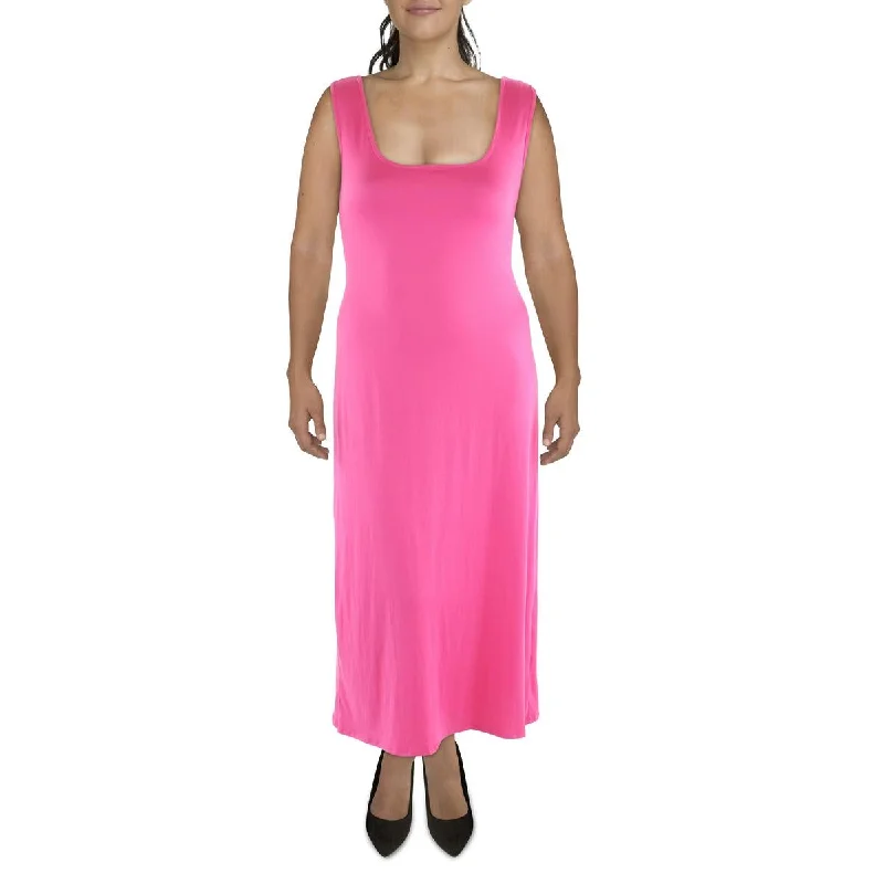 Womens Scoopneck Sleeveless Maxi Dress