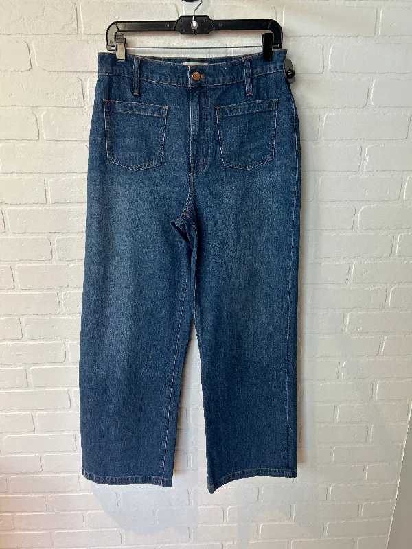 Jeans Wide Leg By Madewell In Blue Denim, Size: 8