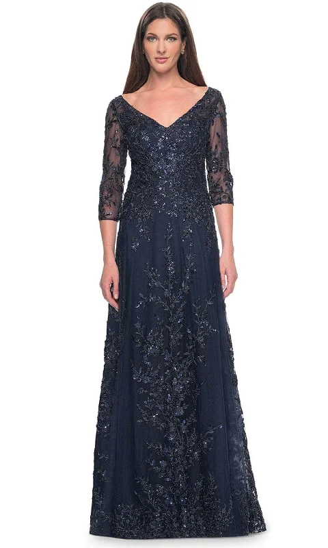 La Femme 31719 - Floral Sequin Formal Dress