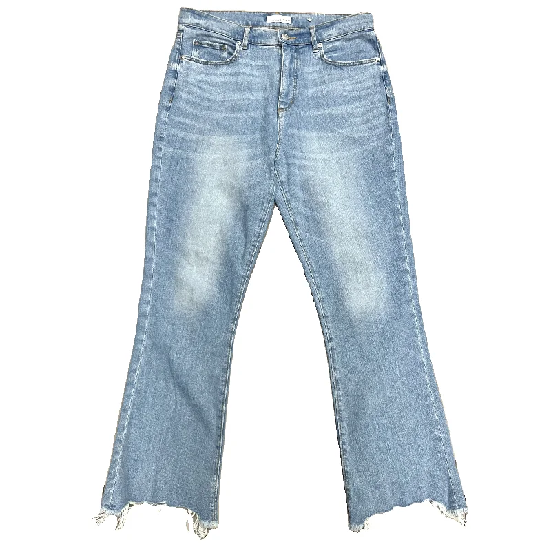 Jeans Cropped By Loft In Blue Denim, Size: 8