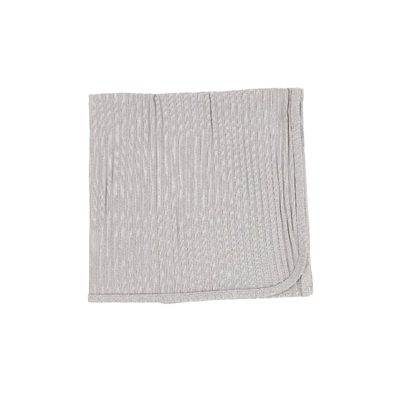 Lil Legs Wide Rib Blanket - Dove Grey