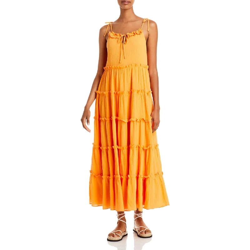 Womens Ruffled Long Maxi Dress