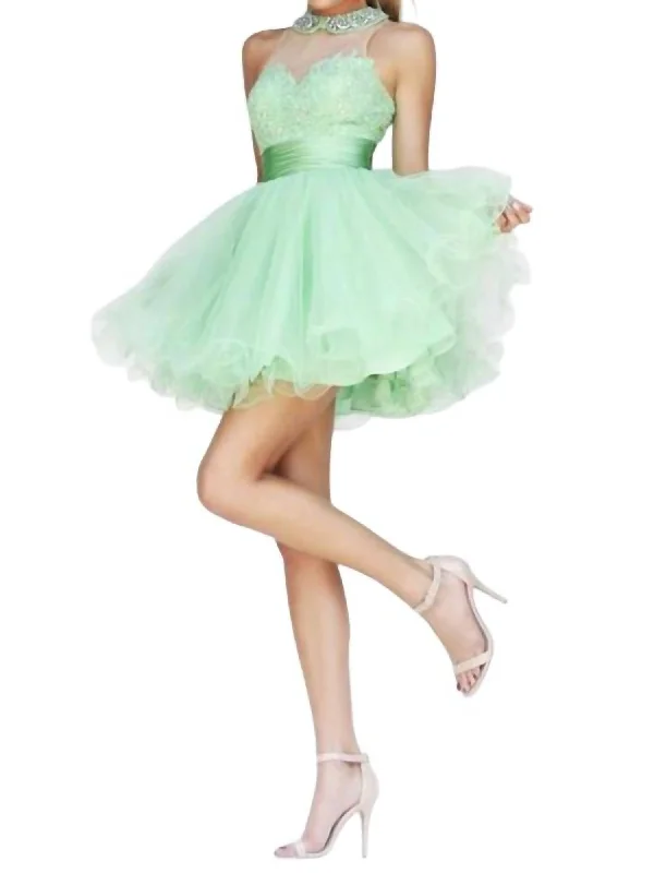 Short Prom Dress In Light Green