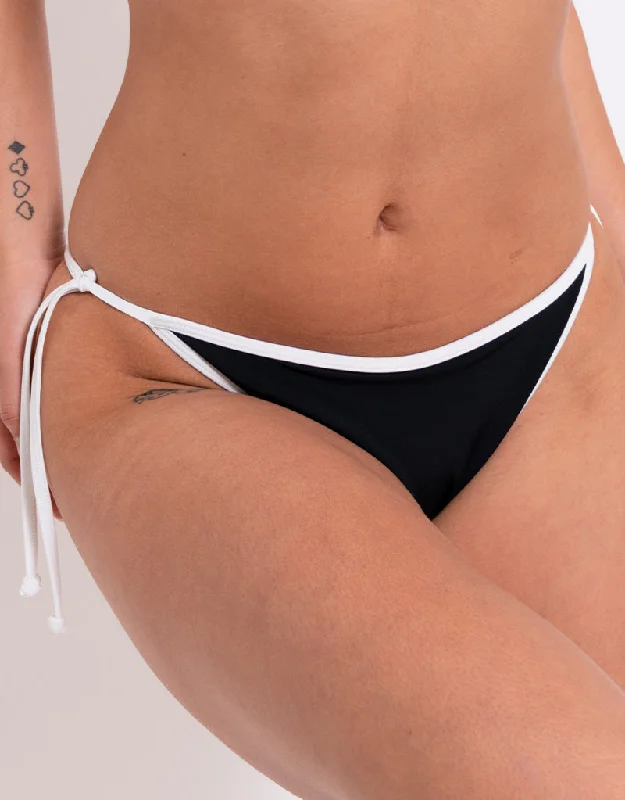 Curvy Kate Minimalist String Bikini Brief Black/White