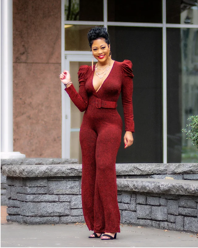 Posh Jumpsuit in Red