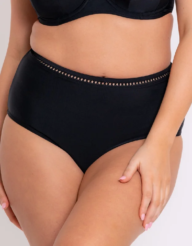 Curvy Kate First Class High Waist Bikini Bottom Black