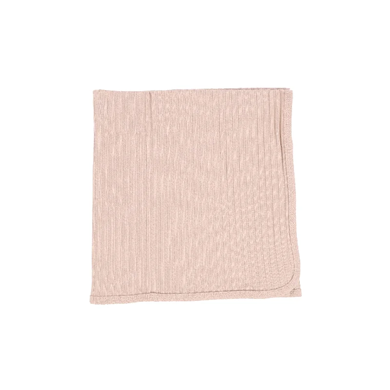 Lil Legs Wide Rib Blanket - Baby Pink