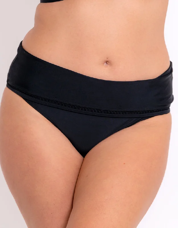 Curvy Kate First Class Deep Fold Over Bikini Brief Black