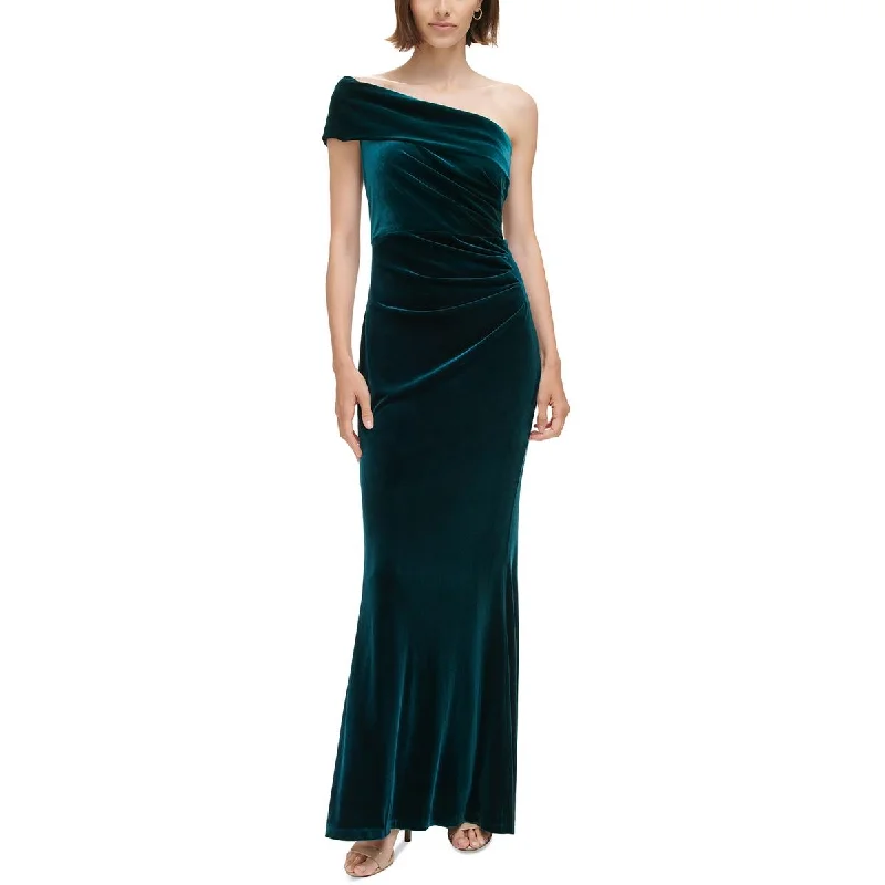 Womens Velvet Full Length Evening Dress