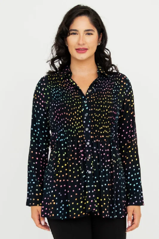 Cindy L/S Blouse, Rainbow