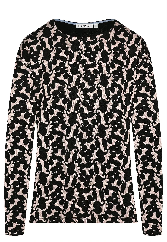 Long Sleeve Floral Graphic Top