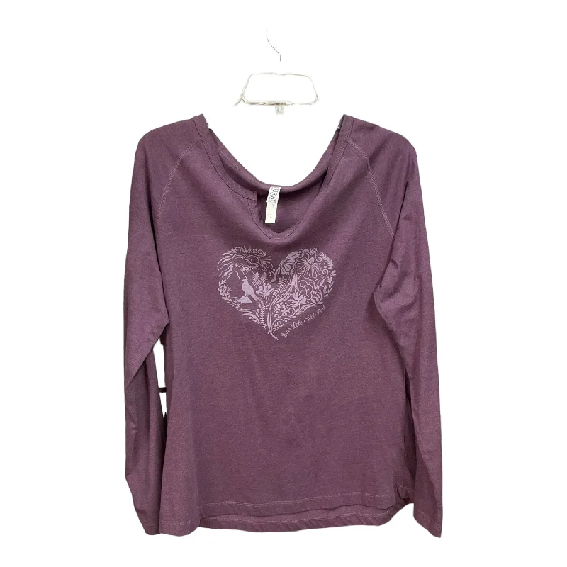 Top Long Sleeve Basic By Cmc In Purple, Size: L