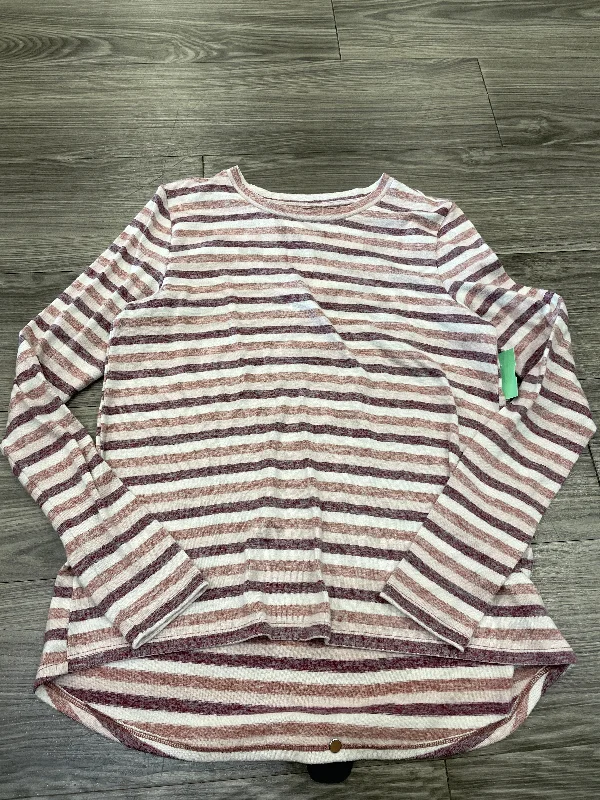 Top Long Sleeve By American Eagle In Striped Pattern, Size: S