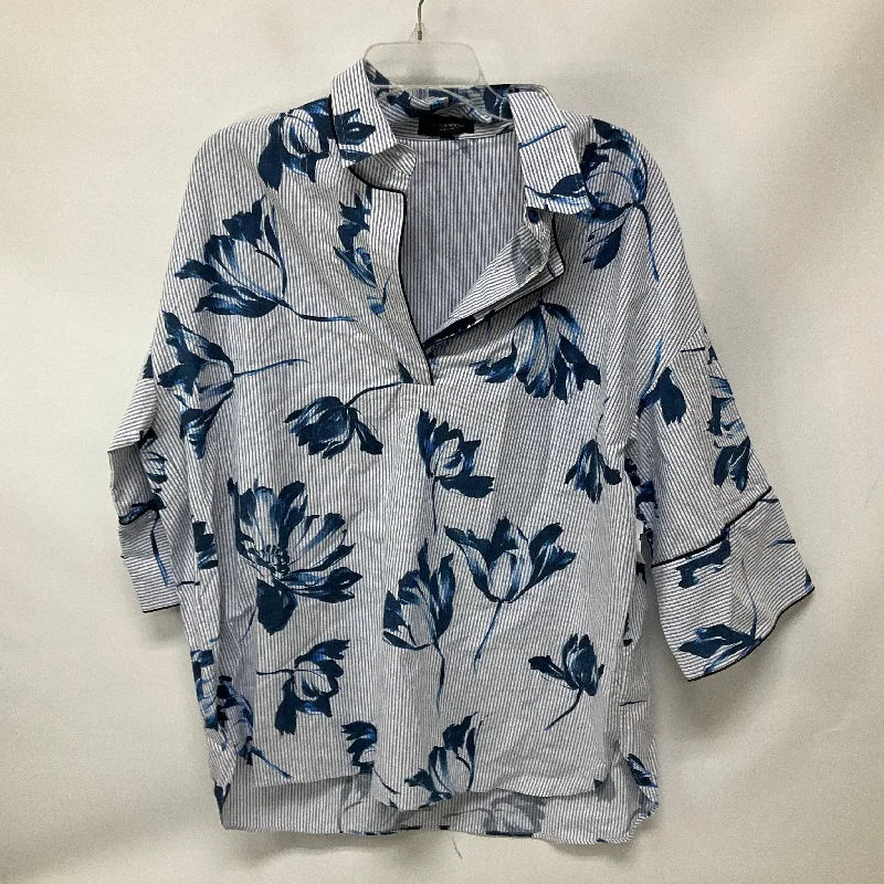 Top Long Sleeve By Cma In Blue, Size: Xxl