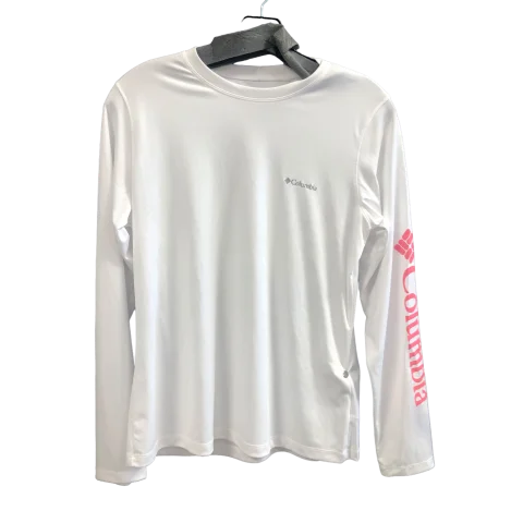 Top Long Sleeve By Columbia In White, Size: M