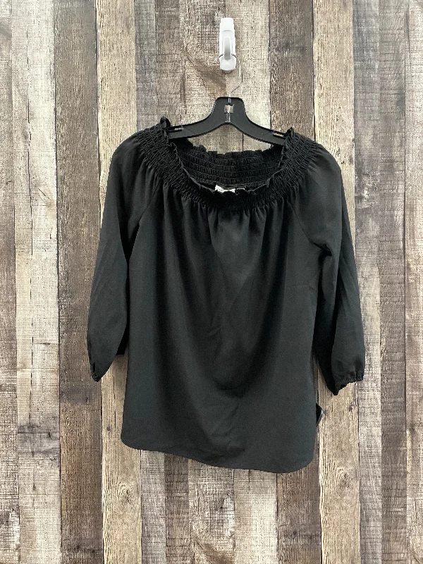 Top Long Sleeve By Eva Mendes In Black, Size: M