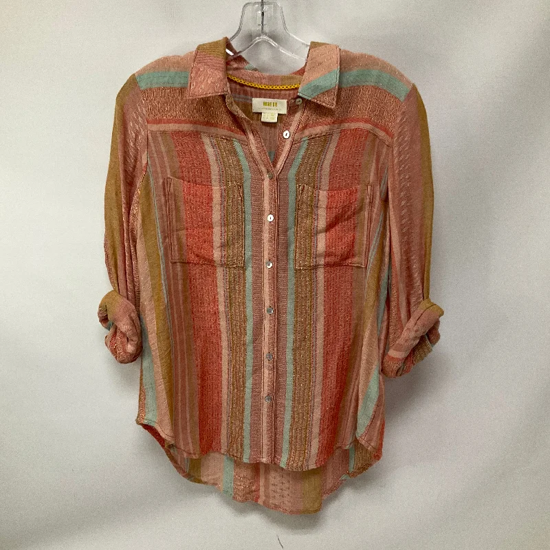 Top Long Sleeve By Maeve In Multi-colored, Size: Xs